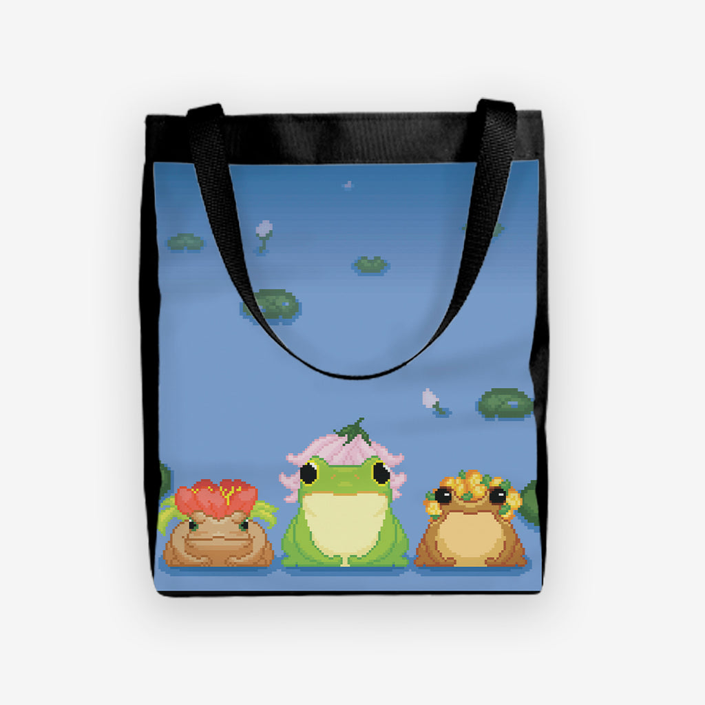 Pixel Frogs In Hats Day Tote