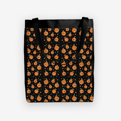 Dice In The Pumpkin Patch Day Tote - Hannah Dowell - Mockup - Black
