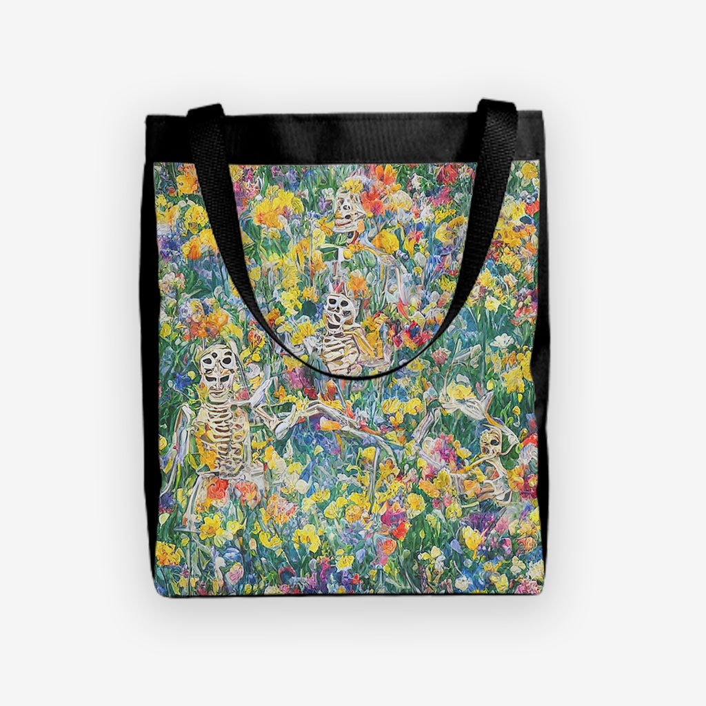 AI Skeleton Flower Field Day Tote