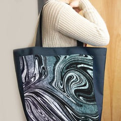 Abstract Marbled Paper Day Tote