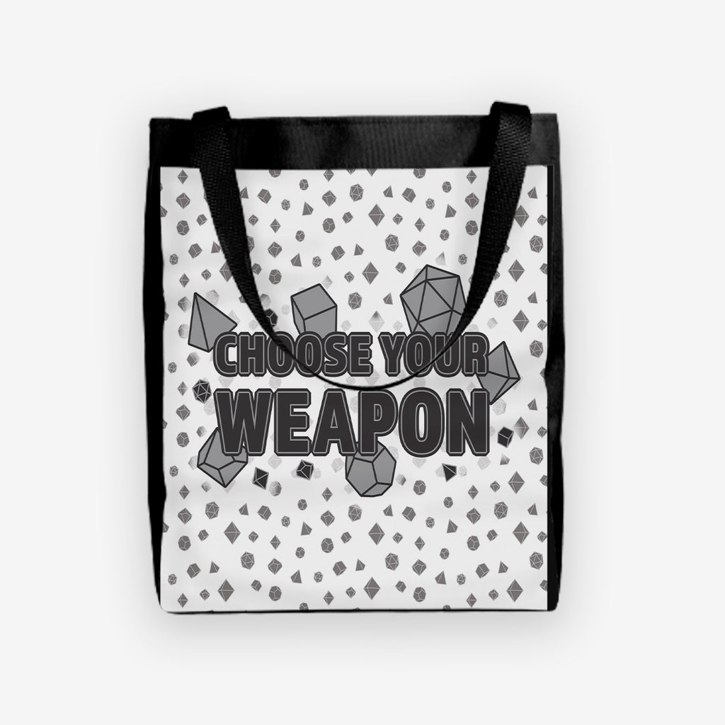 Day tote of Choose Your Weapon Black by Inked Gaming.