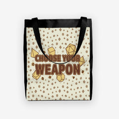 Day tote of Choose Your Weapon Yellow by Inked Gaming.