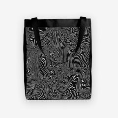 Halftones And Hatchmarks Day Tote - Inked Gaming - HD - Mockup - Black