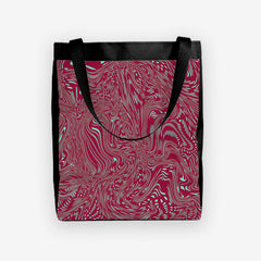 Halftones And Hatchmarks Day Tote - Inked Gaming - HD - Mockup - Red