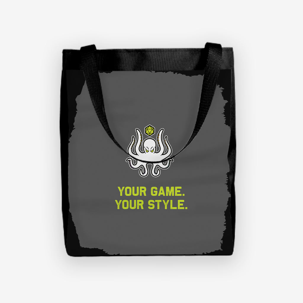 Inked Phrases "Your Game Your Style" Day Tote - Inked Gaming - EG - Mockup - Rock