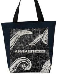 Kraken Established 2020 Day Tote - Inked Gaming - KB - Mockup - Blackmap