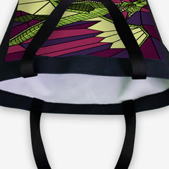 Stained Glass Flying Dragon Day Tote - Inked Gaming - EG - Corner - Purple