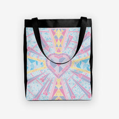 Stained Glass Heart Day Tote - Inked Gaming - HD - Mockup - Pink