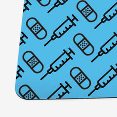 Bandage and Vaccine Playmat - Inked Gaming - EG - Corner - Blue - 28