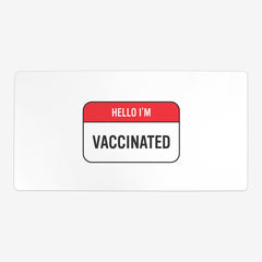 Hello I'm Vaccinated Playmat - Inked Gaming - EG - Mockup - White - 28