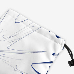 Green Spiral Splat Dice Bag - Aubrey Denico - Corner - Blue