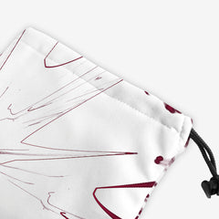 Green Spiral Splat Dice Bag - Aubrey Denico - Corner - Red