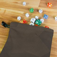 Abstract Leather Dice Bag