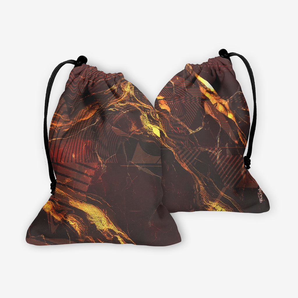 Marbled Ruby Dice Bag