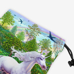 Unicorn Gardens Dice Bag - Big Vision Publishing - Corner