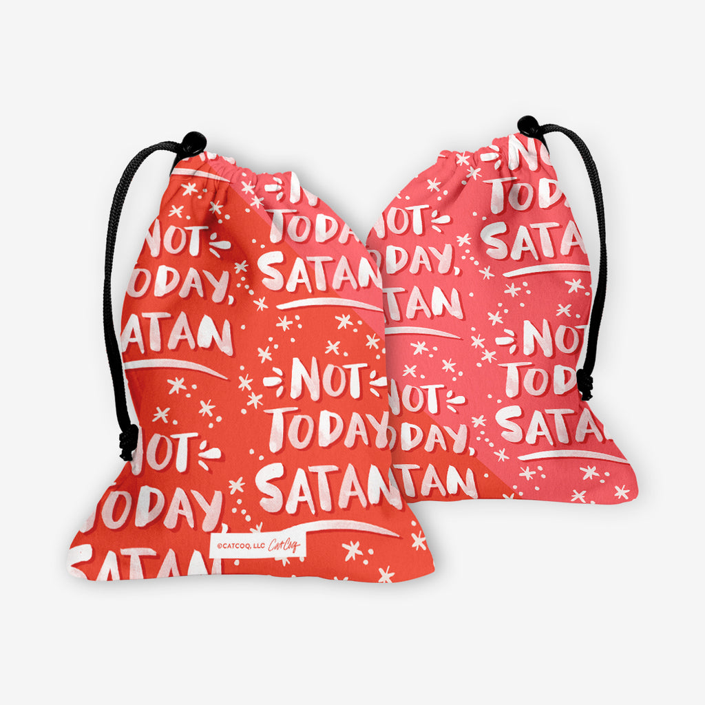 Not Today Satan Pattern Dice Bag - CatCoq - Mockup - FB