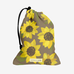 Sunflowers Acrylic Dice Bag - CatCoq - Mockup - Kraft 