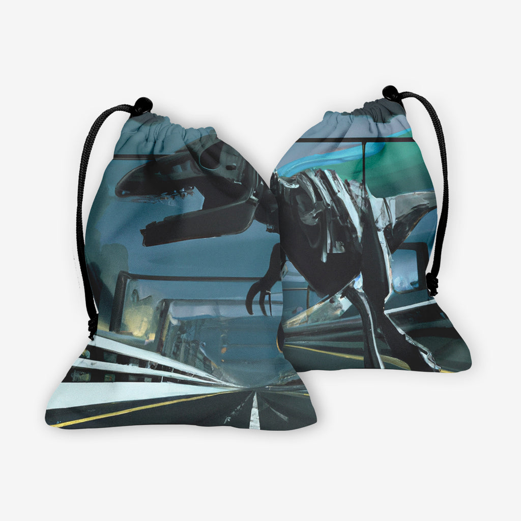 Animated Dinosaur Skeleton Dice Bag
