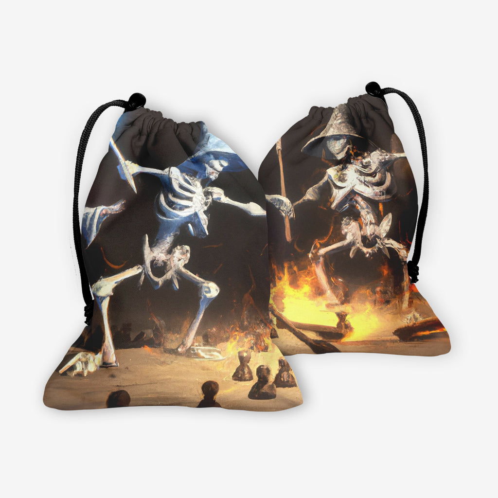 Skeleton Wizards Dice Bag