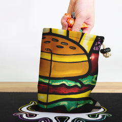 Stained Glass Burger and Fries Dice Bag