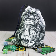 Gasping Cat Face Dice Bag