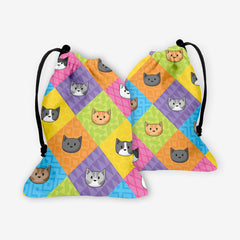 Doodle Cat Pattern Dice Bag