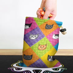 Doodle Cat Pattern Dice Bag
