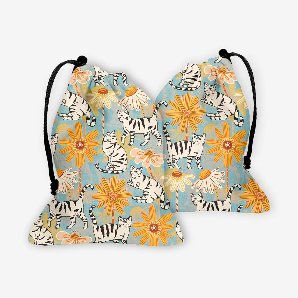 Daisy Cats Dice Bag - TigaTiga - Mockup - Blue - FB