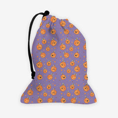 Dice In The Pumpkin Patch Dice Bag - Hannah Dowell - Mockup - Purple