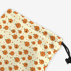 Dice In The Pumpkin Patch Dice Bag - Hannah Dowell - Corner - Yellow
