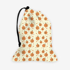 Dice In The Pumpkin Patch Dice Bag - Hannah Dowell - Mockup - Yellow