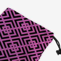 Gradient Retro Wallpaper Dice Bag - Hannah Dowell - Corner - Purple