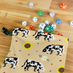 Pixel Cows Dice Bag