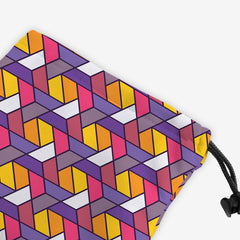 Rambling Rhombus Dice Bag - Hannah Dowell - Corner - Purple