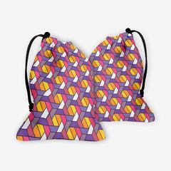 Rambling Rhombus Dice Bag - Hannah Dowell - Mockup - Purple - FB