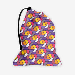 Rambling Rhombus Dice Bag - Hannah Dowell - Mockup - Purple