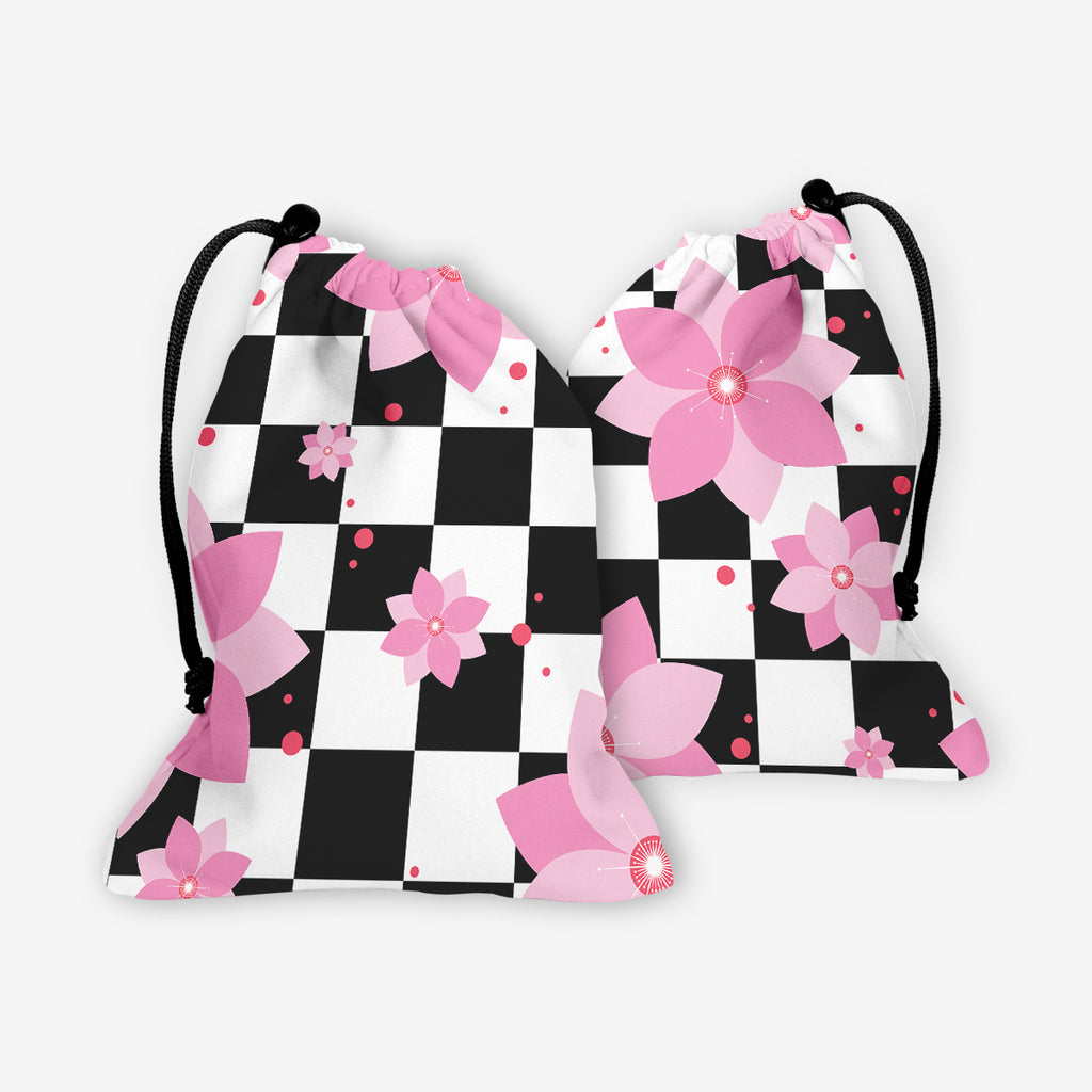 Blooming Cherry Blossoms Dice Bag - Inked Gaming - HD - Mockup - F