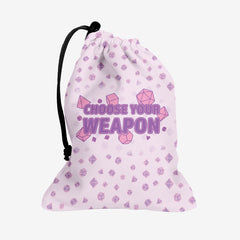 Choose Your Weapon Dice Bag - Inked Gaming - HD - Mockup - Pink