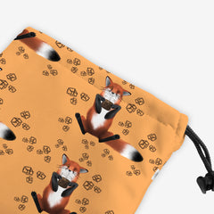 Coffee Fox Dice Bag - Inked Gaming - EG - Corner - Orange