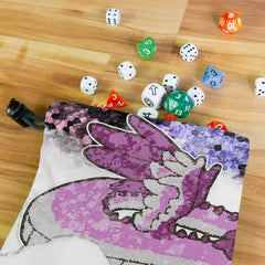 Cute Stained Glass Dragon Dice Bag