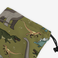 Dino's Of The Jurassic Dice Bag - Inked Gaming - HD - Corner - Green