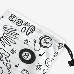 Doodles Dice Bag - Inked Gaming - CC - Corner - Notebook 