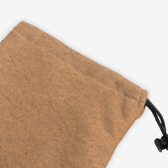 Faux Felt Pattern Dice Bag - Inked Gaming - EG - Corner - Tan