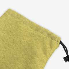 Faux Felt Pattern Dice Bag - Inked Gaming - EG - Corner - Yellow