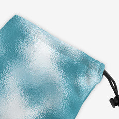 Faux Frosted Glass Pattern Dice Bag - Inked Gaming - EG - Corner - Blue