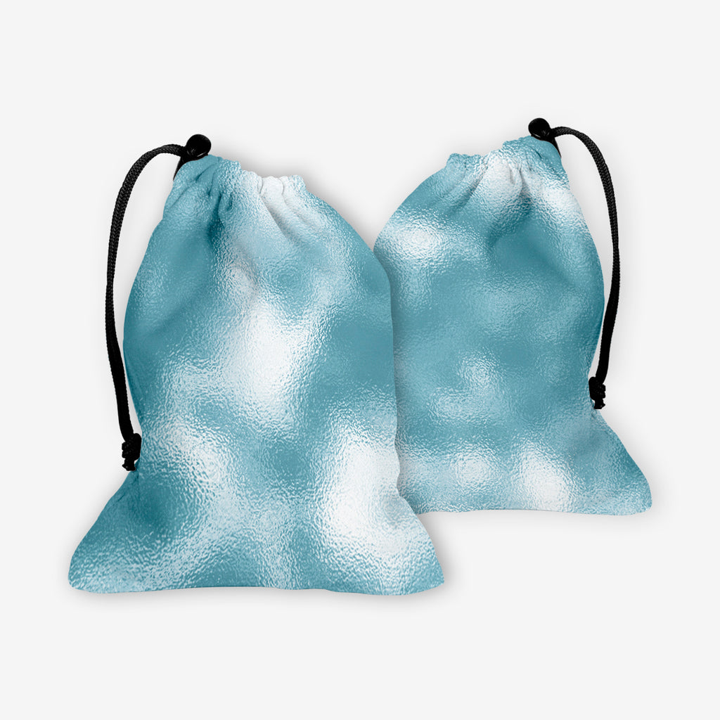 Faux Frosted Glass Pattern Dice Bag - Inked Gaming - EG - Mockup - Blue -FB