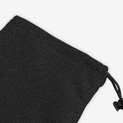 Faux Leather Pattern Dice Bag - Inked Gaming - EG - Corner - BlackSuede