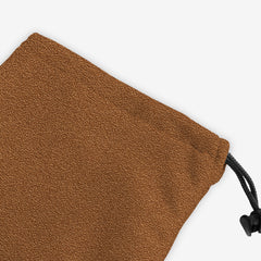 Faux Leather Pattern Dice Bag - Inked Gaming - EG - Corner  - Brown