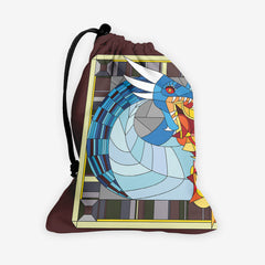 Fire Breathing Glass Dragon Dice Bag - Inked Gaming - HD - Mockup - Blue