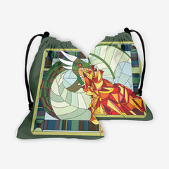 Fire Breathing Glass Dragon Dice Bag - Inked Gaming - HD - Mockup - Green - FB